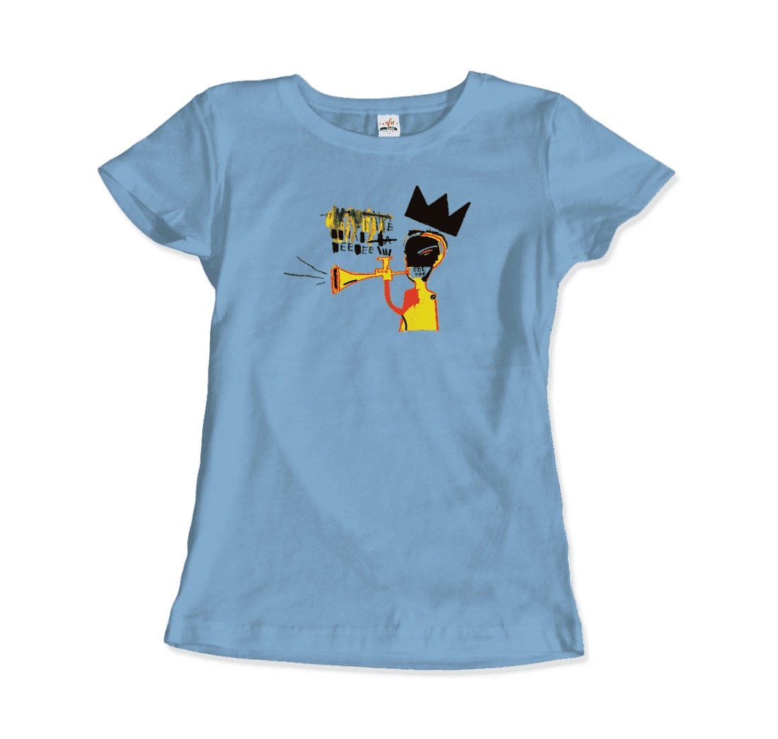jean michel basquiat trumpet 1984 artwork t shirt art o rama