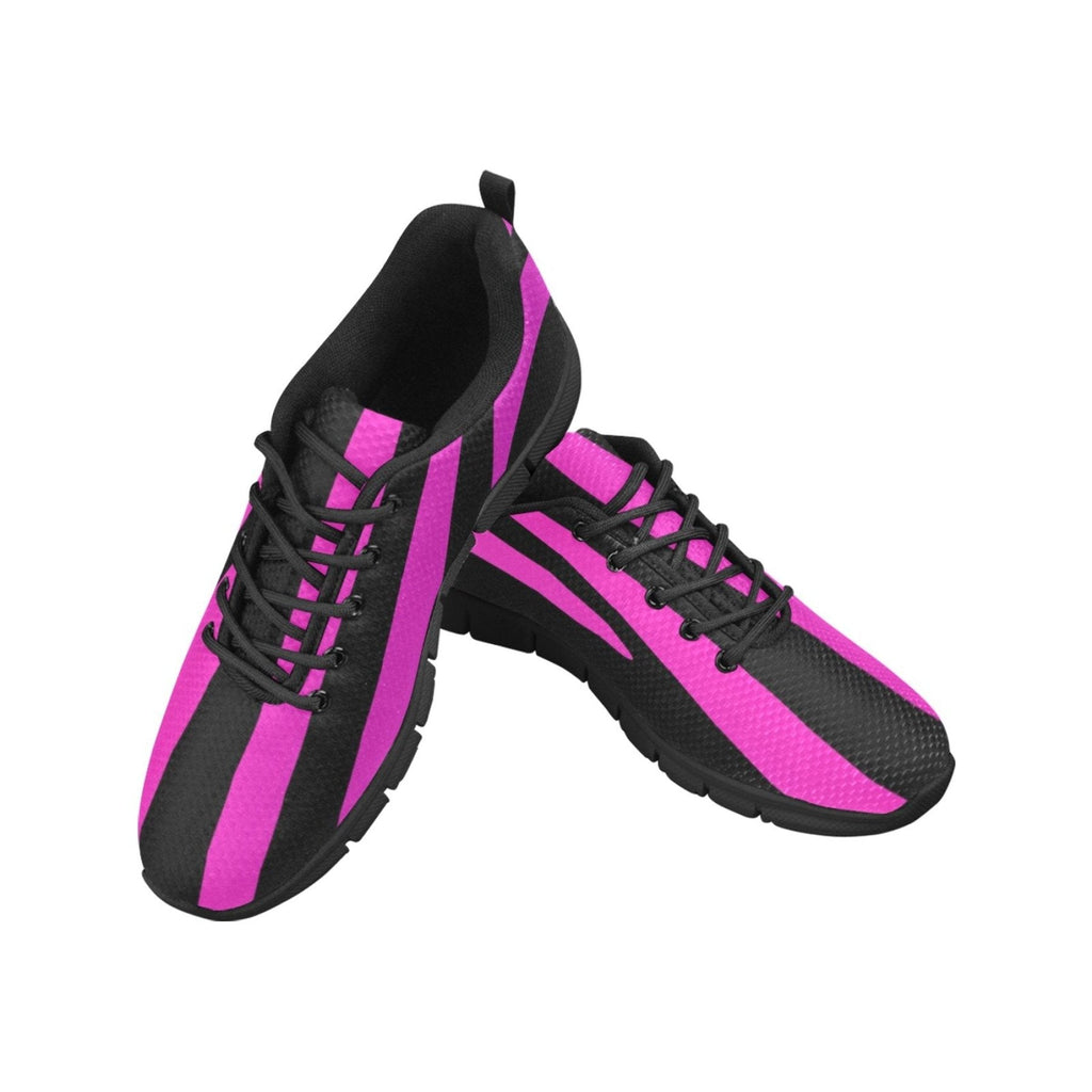 womens sneakers black and purple stripe black bottom running shoes