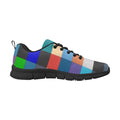 womens sneakers multicolor block style black bottom running shoes