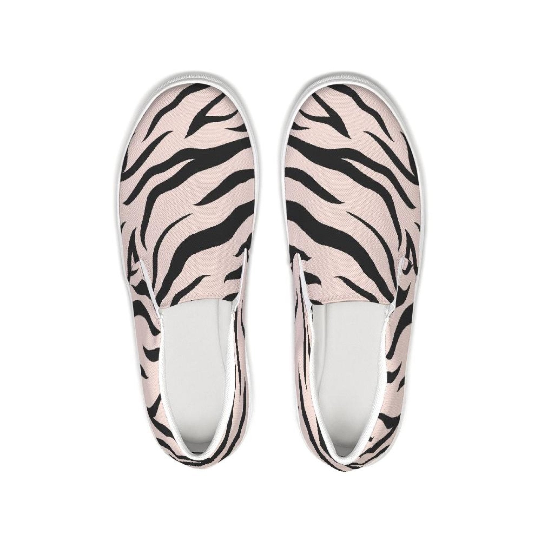 womens sneakers pink black zebra print slip on athletic shoes