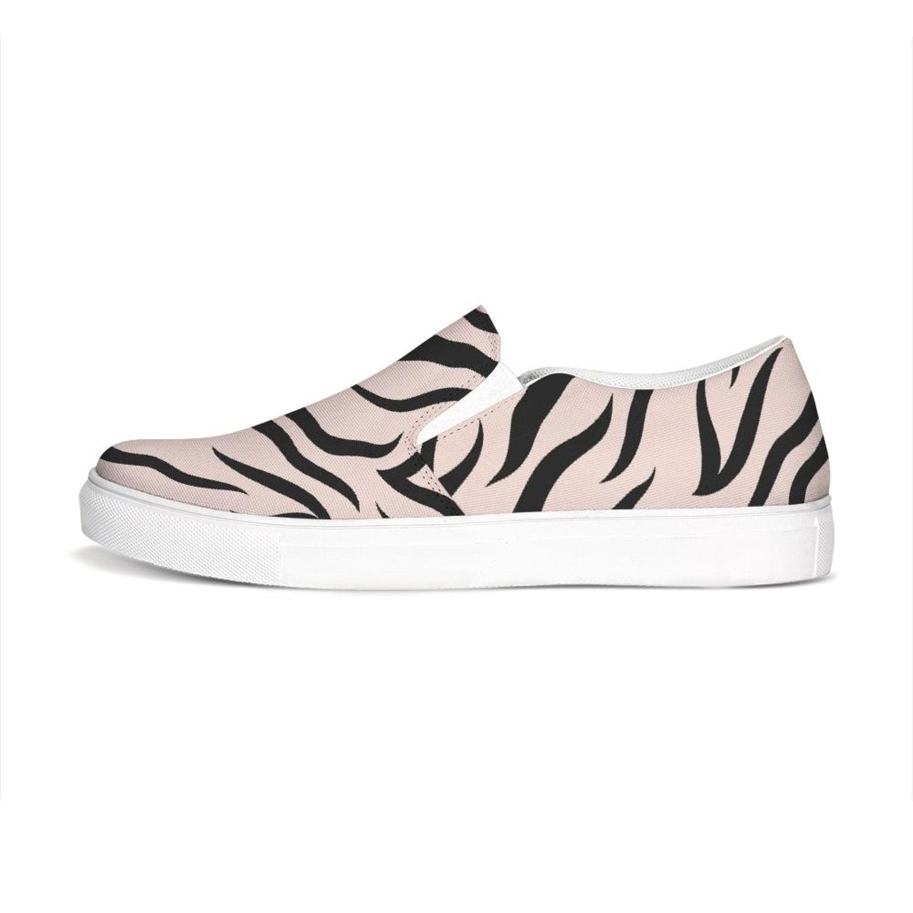womens sneakers pink black zebra print slip on athletic shoes