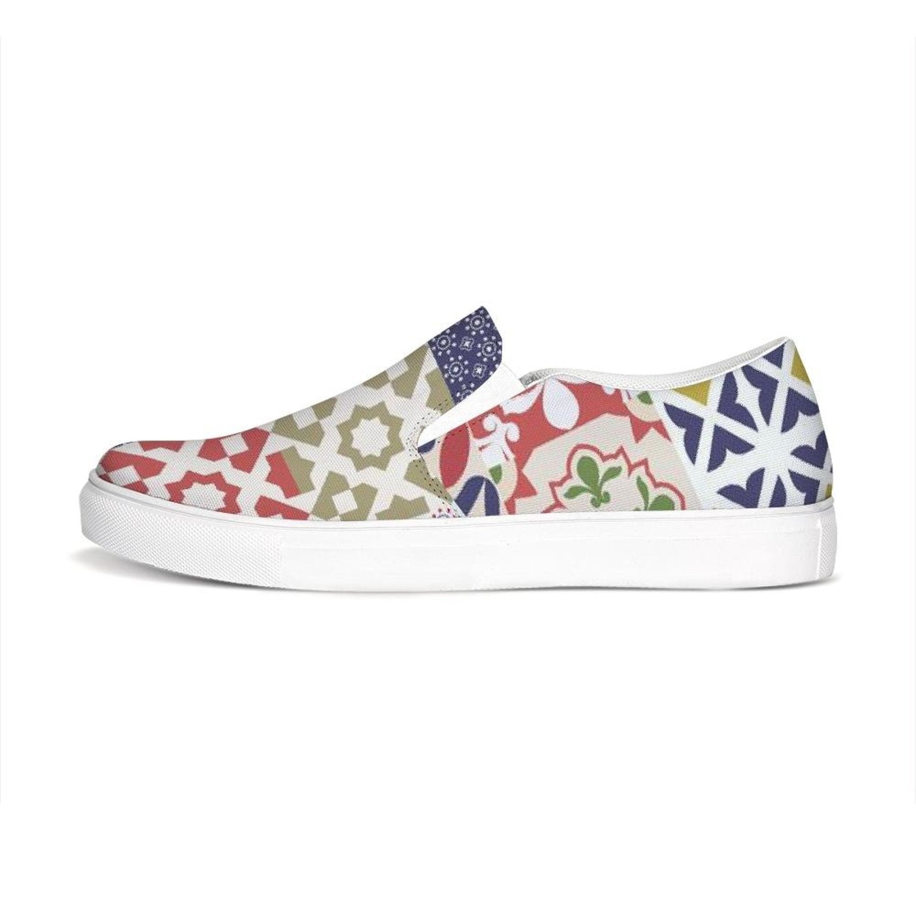 canvas slip on loafers quilt style fashion sneakers
